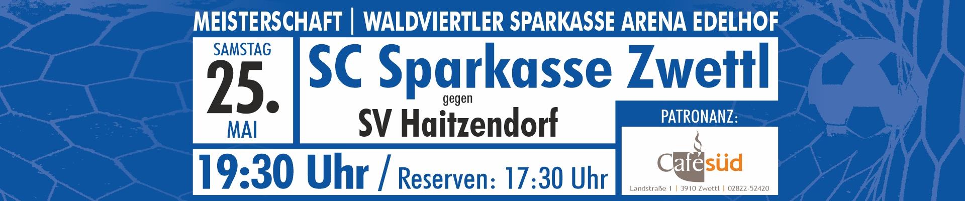 Spielvorschau - SC Sparkasse Zwettl - SV Haitzendorf