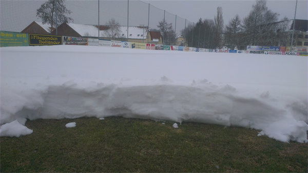 Sportanlage Edelhof im Schnee